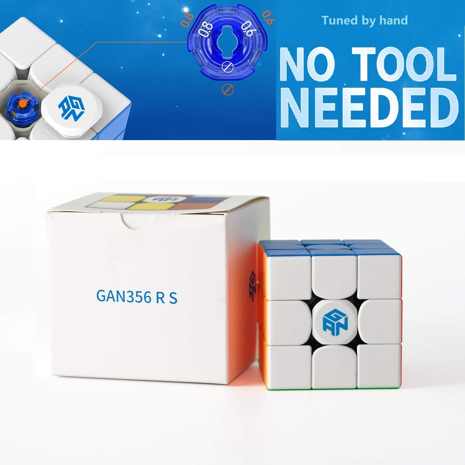 GAN 356 R S, 3x3 Cubo Velocità Gan356RS Magico Cubo Professionale Giocattolo Puzzle Stickerless Senza Adesivo