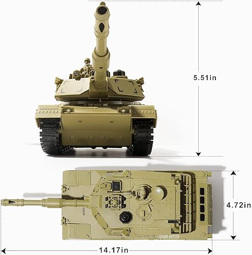 Miniatura 18 de Tanques a control remoto, WW2, juguete del ejército de tigre alemán, vehículos militares de control remoto de 2.4 GHz con batalla infrarroja y Gris