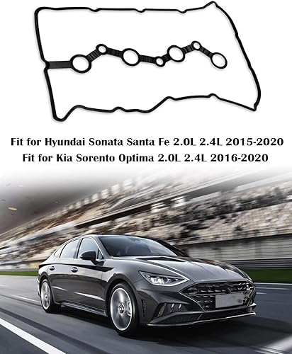 Miniatura 2 de Junta de tapa de válvula para Hyundai Sonata Santa Fe 2.0L 2.4L 2015-2020, apto para Kia Sorento Optima 2.0L 2.4L 2016-2020, reemplazo