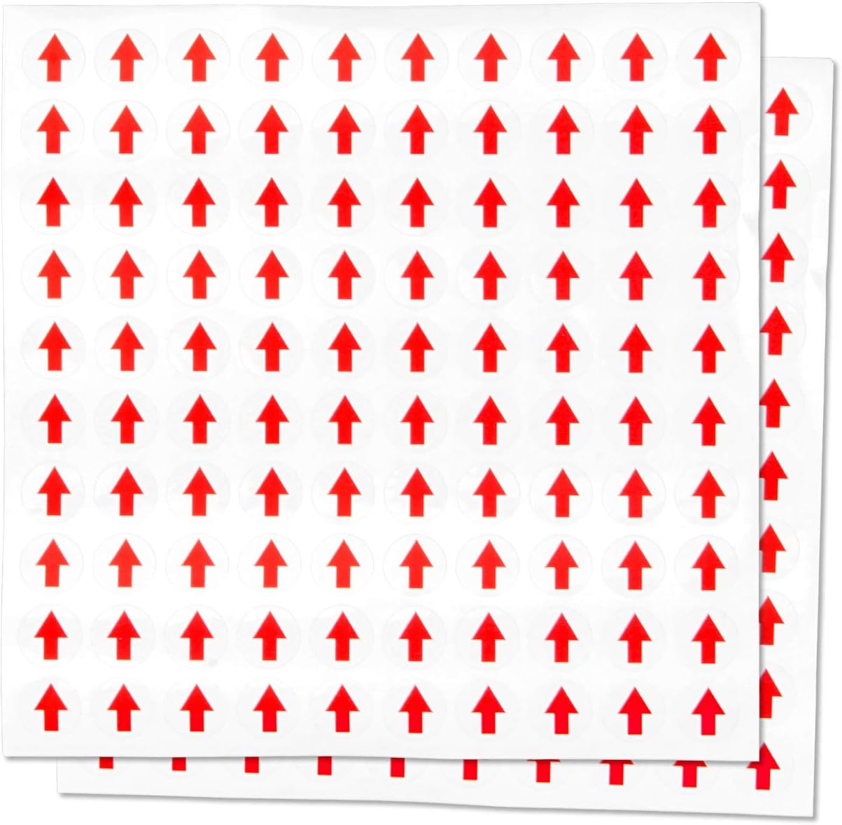 Red Arrow Stickers - 0.5 Inch Round Circle Small Red Arrow Sticker for Inspection Quality Control Stickers Defect Indicator Directional Arrow Label, Easy Peel & Stick Removable - 300 Arrow Labels/Pack