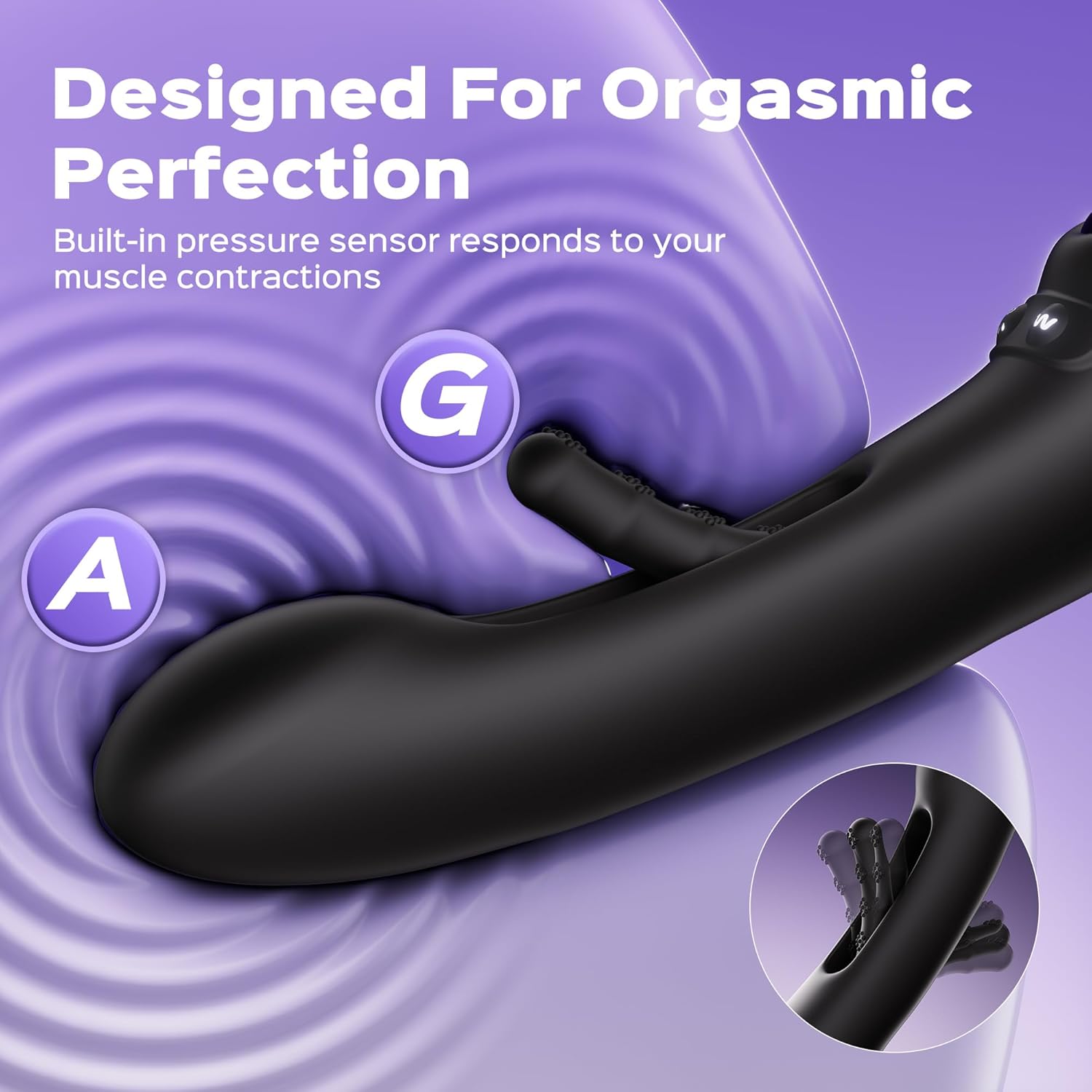 HoneyPlayBox Tempo G Spot Vibrator Dildos Sex Toys Women, 9 Vibrating Modes & Flapping Finger App Controlled Vibrator Long Distance Citoral Stimulator Adult Toys for Couples, Black