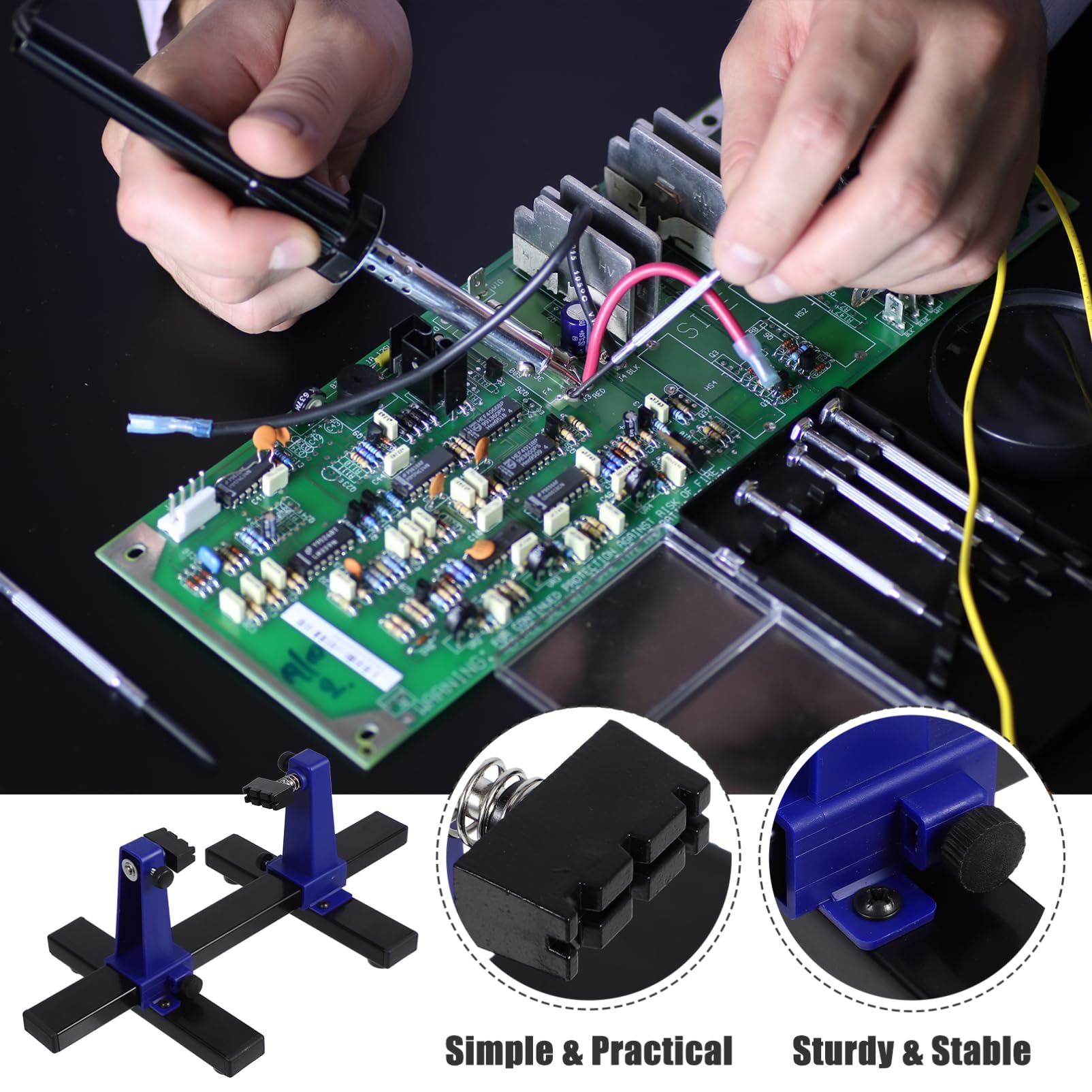 SOLUSTRE Soporte Ajustable Para Placas De Pcb Kit De Sujeción Multifuncional Para Reparación De Dispositivos Electrónicos Herramienta De Montaje y Portátil