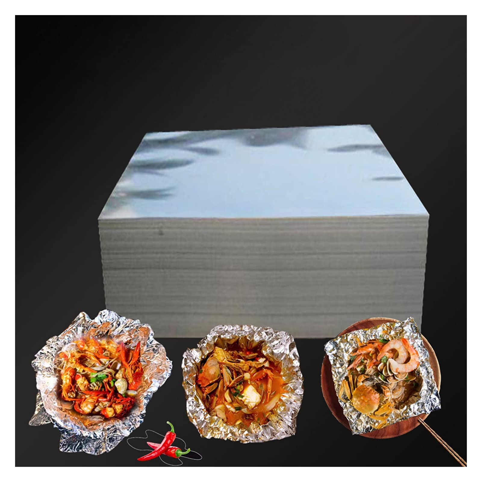Kitchen Foil Catering Aluminium Tin Foil - 25 Micron Thick - Tin Foil Oven Baking Paper - Aluminum Foil Wrap for Grilling, Baking, Roasting, Catering with Nonstick Trait