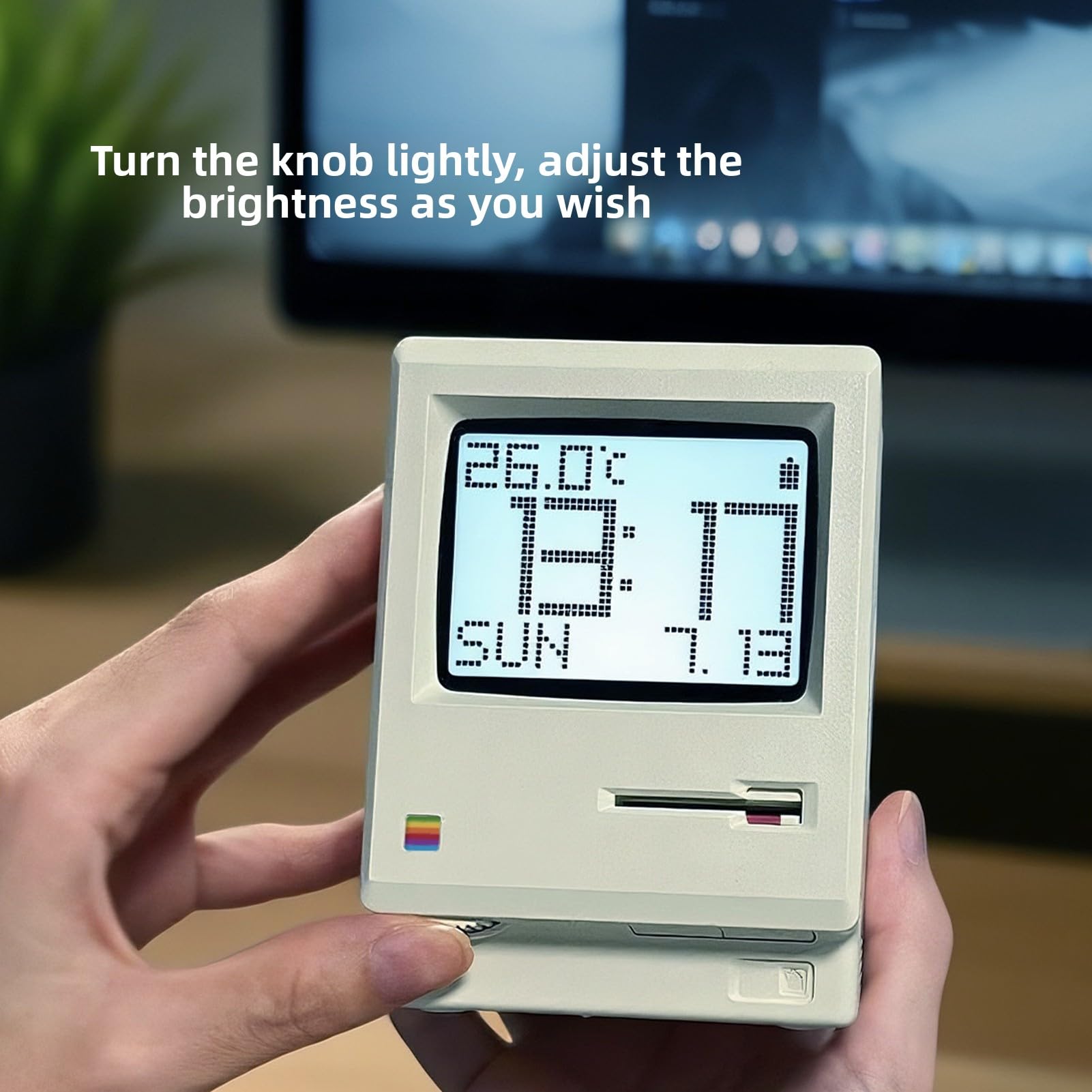 Despertador Retro LCD con Función de Luz Cálida