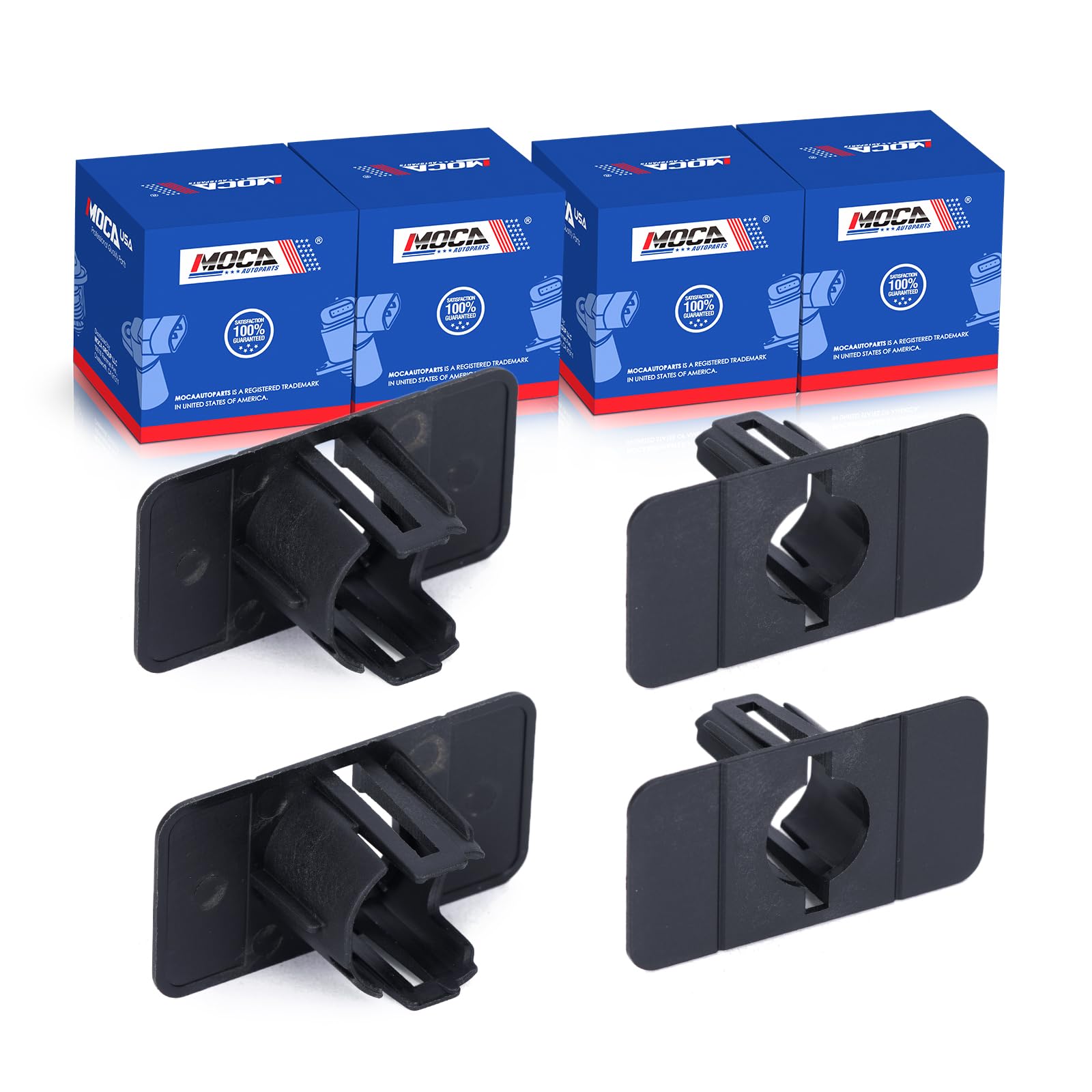 MOCA 4X Parking Sensor Retainer Bracket fits For BMW 2007-2010 X3 2.5L 3.0L FRONT, 2007-2013 X5 3.0L REAR, 2010-2013 X5 4.4L REAR, 2007-2010 X5 4.8L REAR, 2008-2014 X6 3.0L 4.4L