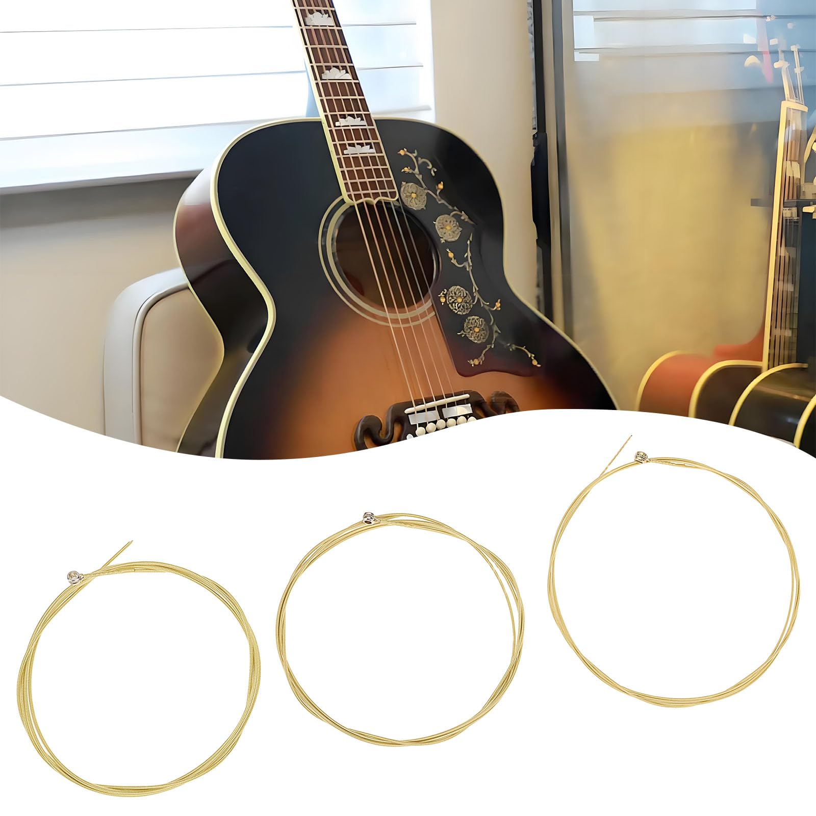 Briny River 1 Sets 2004 80/20 Bronze Acoustic Guitar Strings Suitable for Most Electric Guitar (11-52 Gauge) - Image 4
