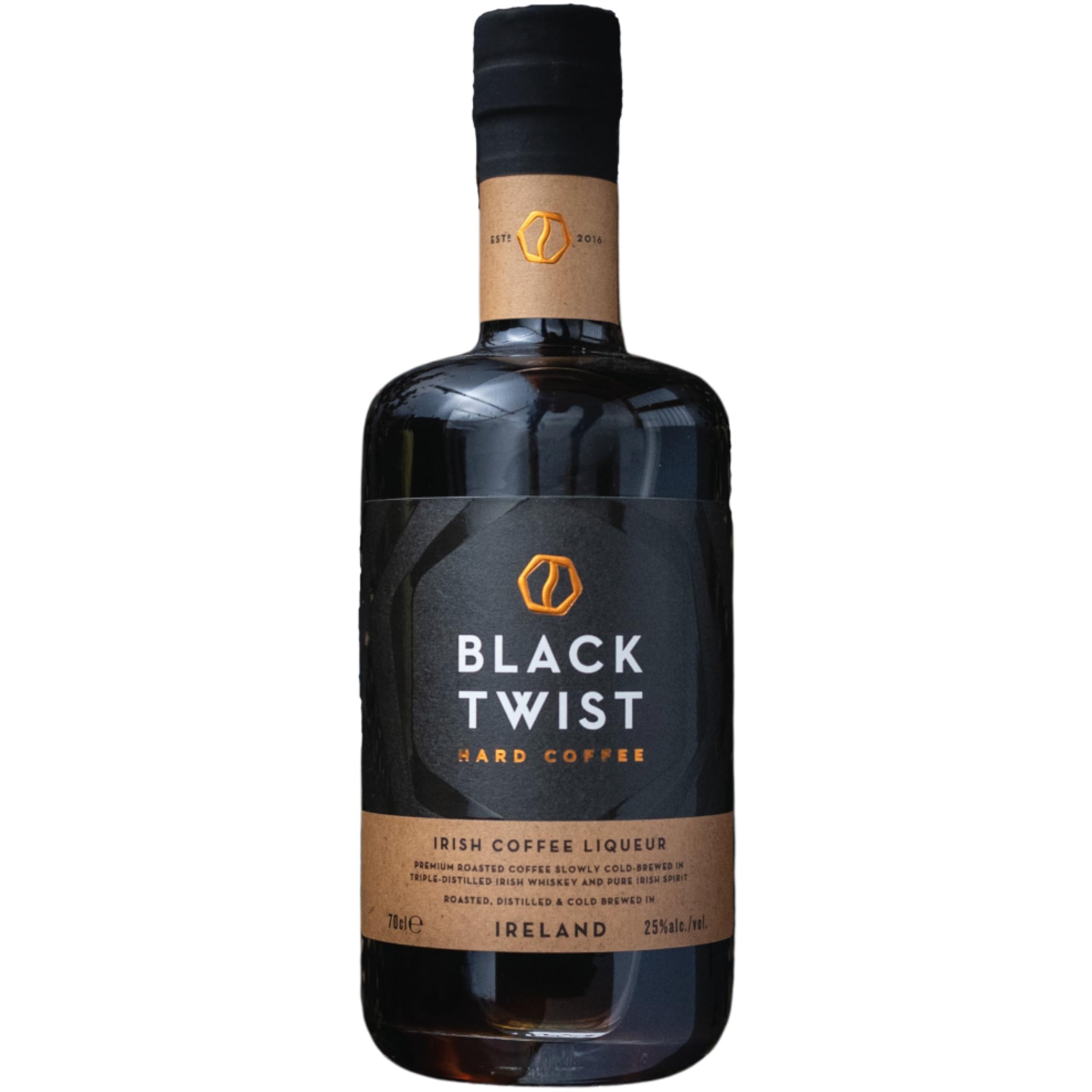 Black Twist Irish Coffee Liqueur | 70 cl | 25 Percent ABV | 100% Arabica Coffee, Cold Brewed with Triple-Distilled Irish Whisky | Perfect for Cocktails and Chilled Shots