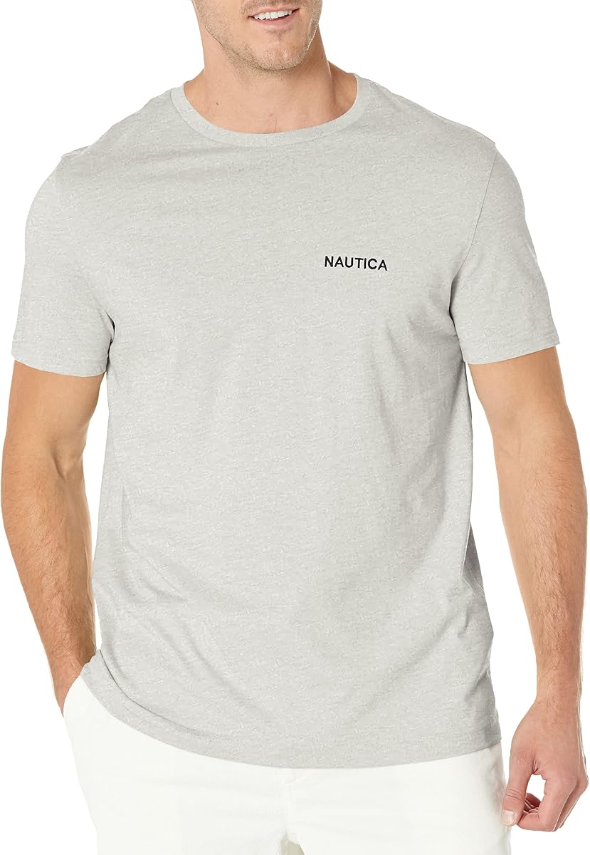 Camiseta de manga corta con cuello redondo y color liso para hombre