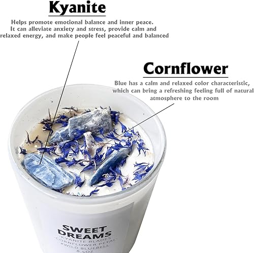 Miniatura 2 de PAMELIFE Vela perfumada de cristal curativo, 8.50Z, velas de meditación con cristales en el interior, velas de soja, velas de manifestación para