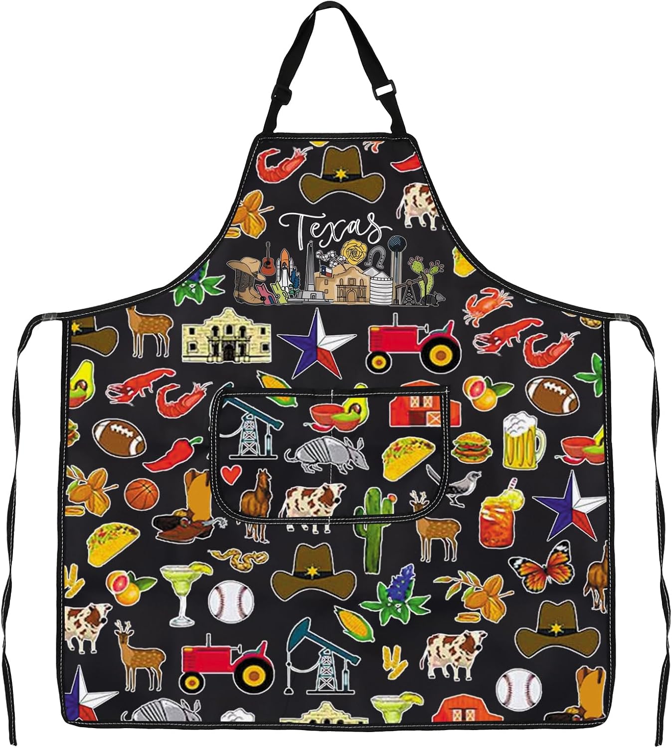 JXGZSO Texas Kitchen Apron Texas Lover Gift Texas Symbol Gift Texas State Souvenir Gift Texas Travel Gift