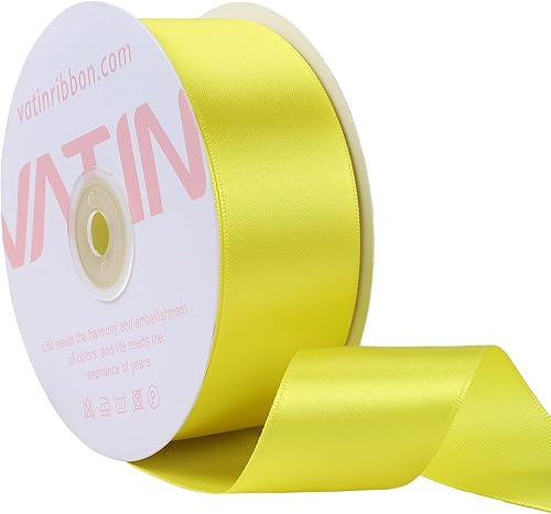 Miniatura 15 de VATIN Cinta de satén sólido verde de 1-1/2 pulgadas, cinta de tela artesanal de 50 yardas para envolver regalos, arreglos florales, decoración
