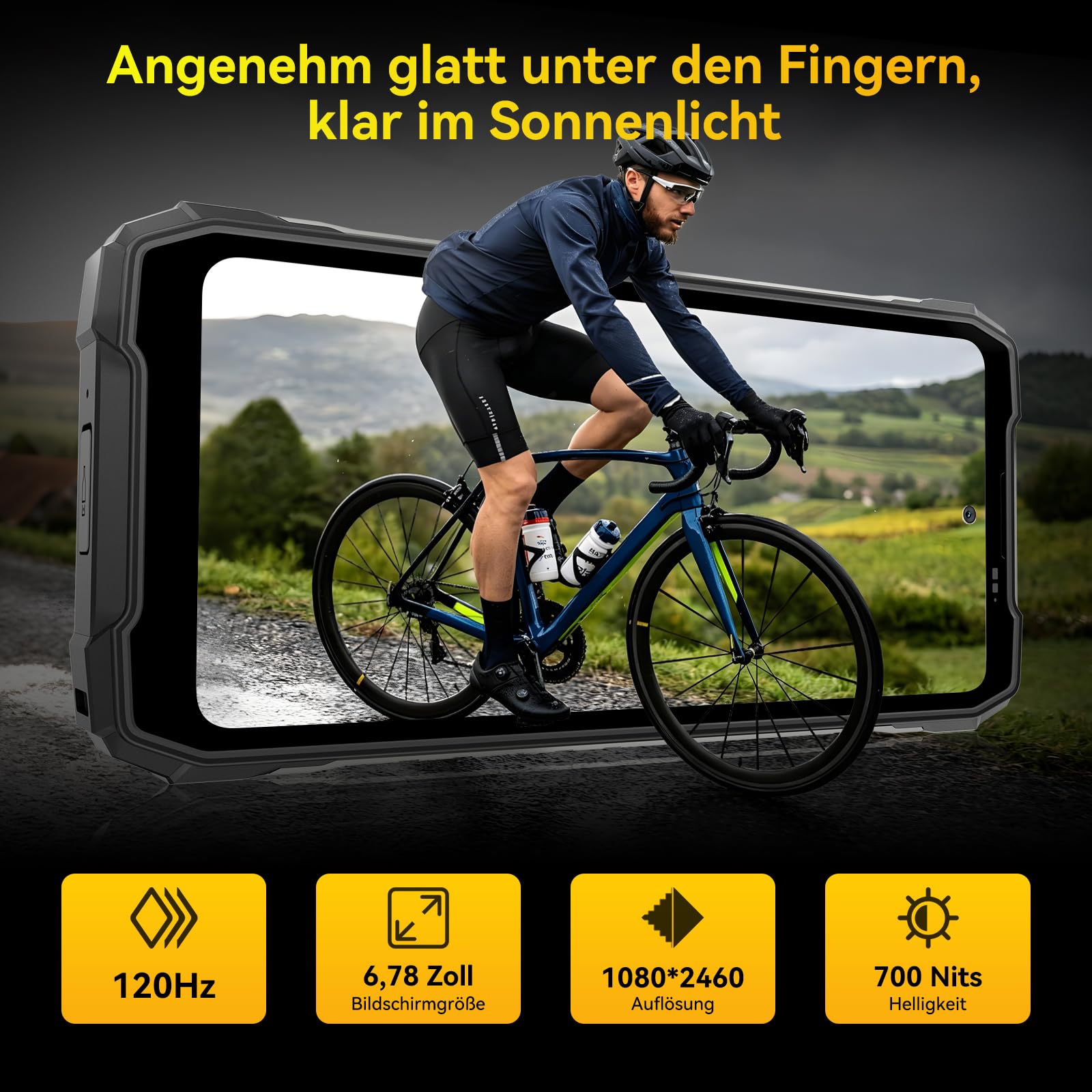 Blackview ROCK 5 Outdoor Smartphone, 20000mAh Business Handy, 48(12+36)GB+256GB/2TB Android 16 Outdoor Handy Ohne Vertrag, 108MP AI Kamera, 6.78" FHD+ Display 120Hz IP69K, NFC/OTG/GPS/3 Jahre Garantie