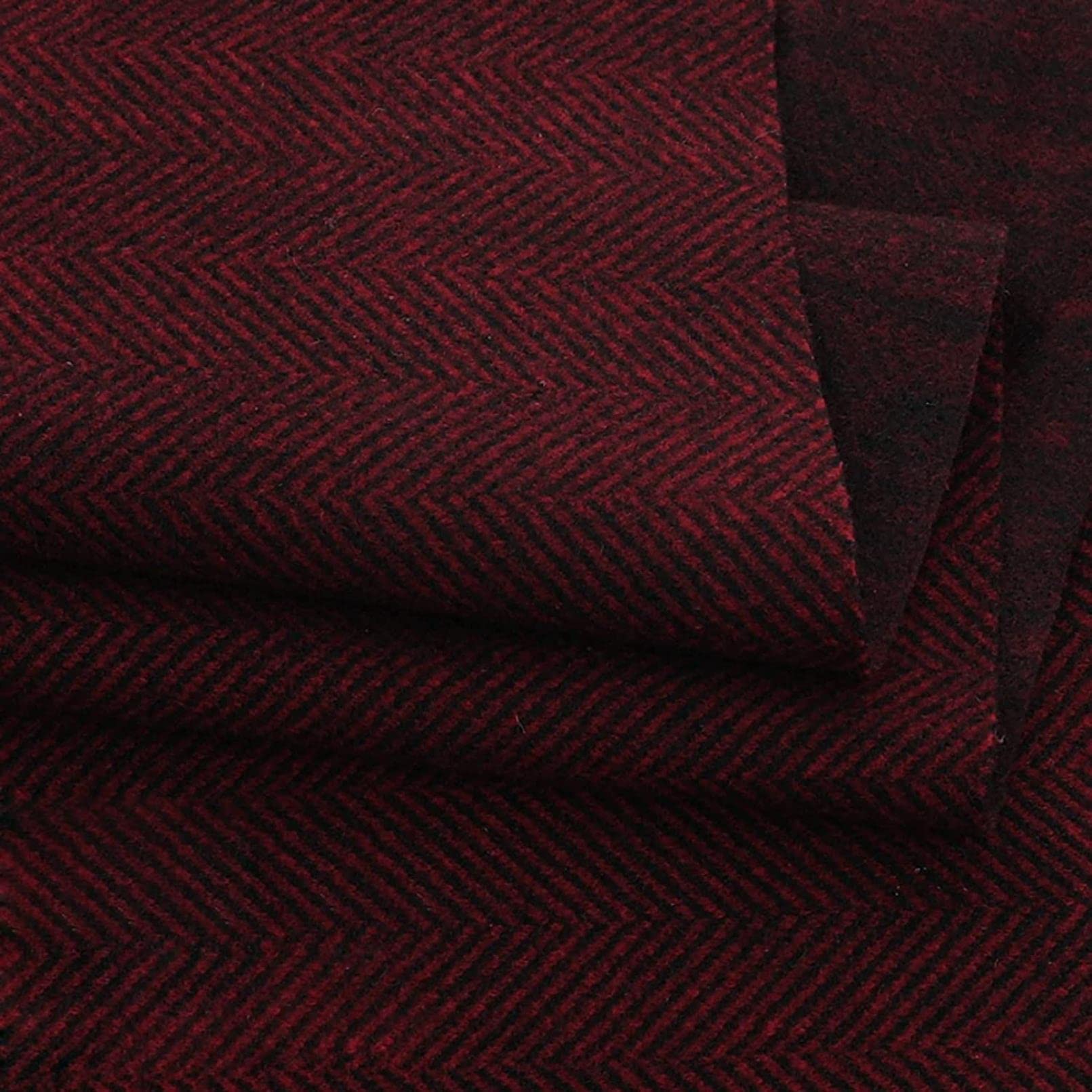Tissu velours résistant à l'usure rouge foncé pour rénover coussin usé