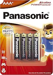 Panasonic Pilha Alcalina Palito Aaa Com 4 Lr03Xab/4B192 Pacote De 4