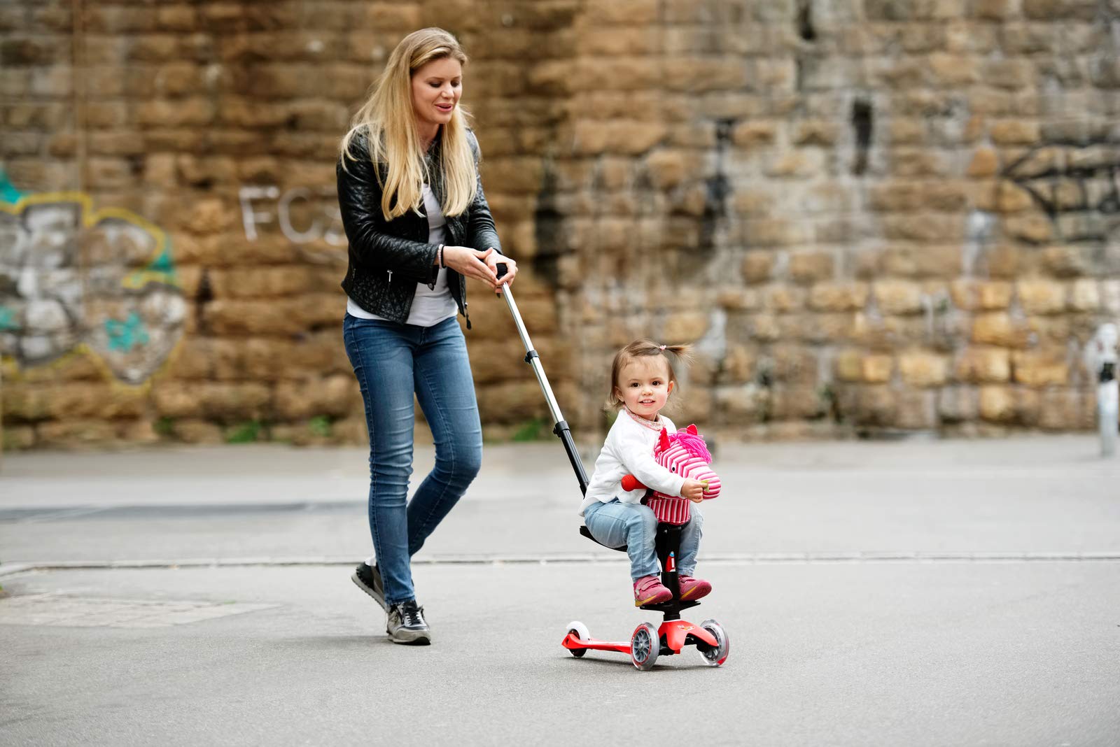 Micro® Accessori 3in1 per skateboard Mini (barra di spinta + poggiapiedi)