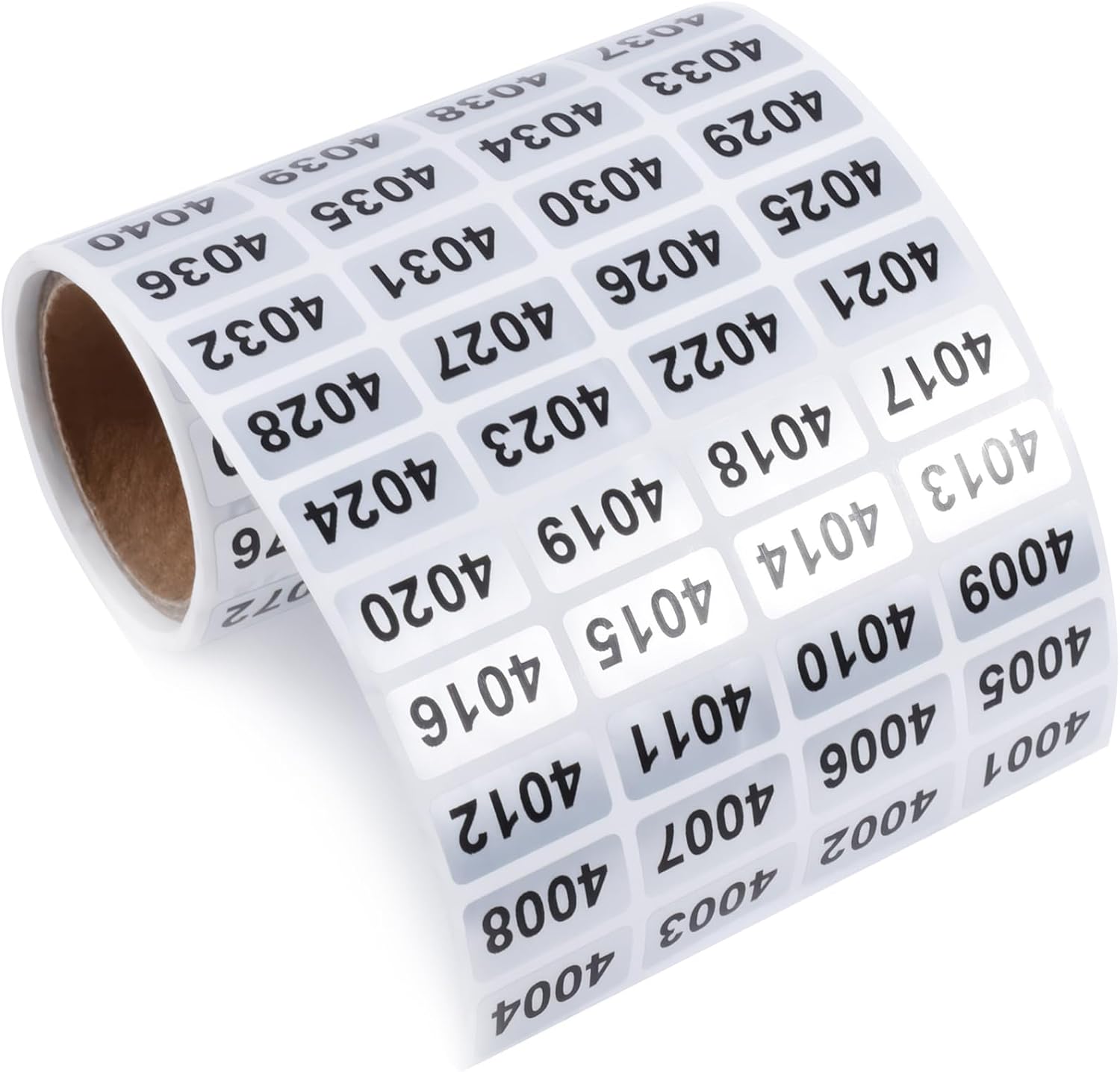 4001-5000 Inventory Stickers Self Adhesive 0.79x0.38 in