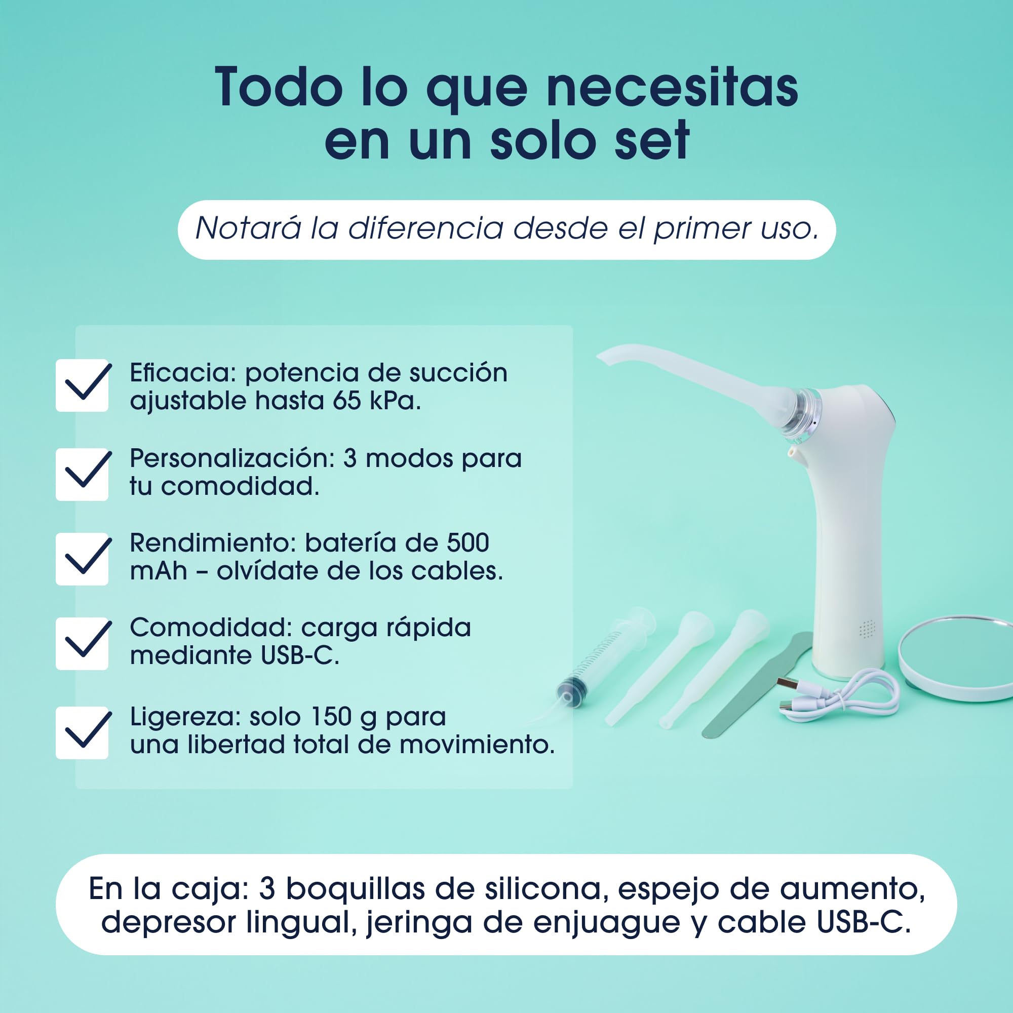ZENT Tonsilolitos extractor - Kit eléctrico extractor de tonsilolitos con Luz LED, 3 Niveles de Succión, 3 Boquillas de Silicona, Limpieza amígdalas Inalámbrico y Silencioso, para Casa y Viaje