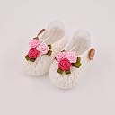LOVE CROCHET ART Baby-Girls Rose Crochet Baby Booties, 3 Months gallery image