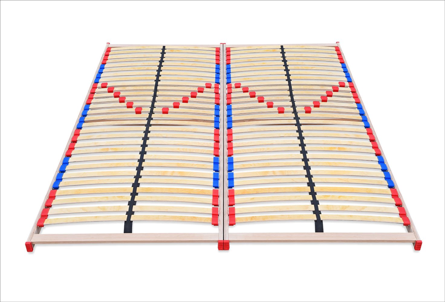 ECOFORM Lattenbodem met hardheidsregeling BEWEGLICH-ELASTISCHE Duo-kappen 140/160/180/200cm x 200cm - van de fabrikant (180 x 200 cm