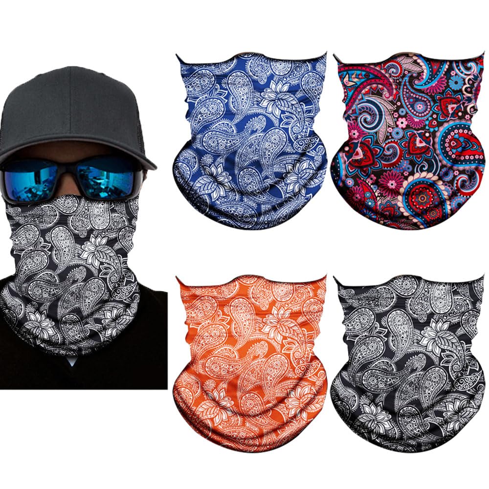 Neck Gaiter Mask,Bandana Gator Face Cover Mask Sun UV Protection,Neck Warmer Balaclava,Tube Face Scarf,Headband for Outdoor