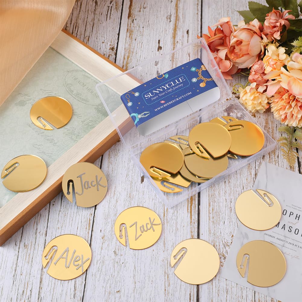 Etichette Per Bevande In Acrilico - 20 Pezzi Da 5 Cm | Marcatori Per Bicchieri Per Feste | Ideali Per Matrimoni E Compleanni - Foto 5