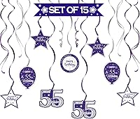 Vista 344 de Juego de decoraciones para fiesta de cumpleaños número 16, serpentinas moradas con soporte de globo de mesa morado, decoraciones de fiesta