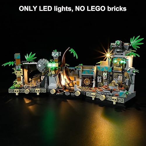 Miniatura 2 de Vaodest Luz LED para Lego 77015 Temple of The Golden Idol Set, diseño y configuración compatible con el modelo 77015 (solo luz LED, no kit de