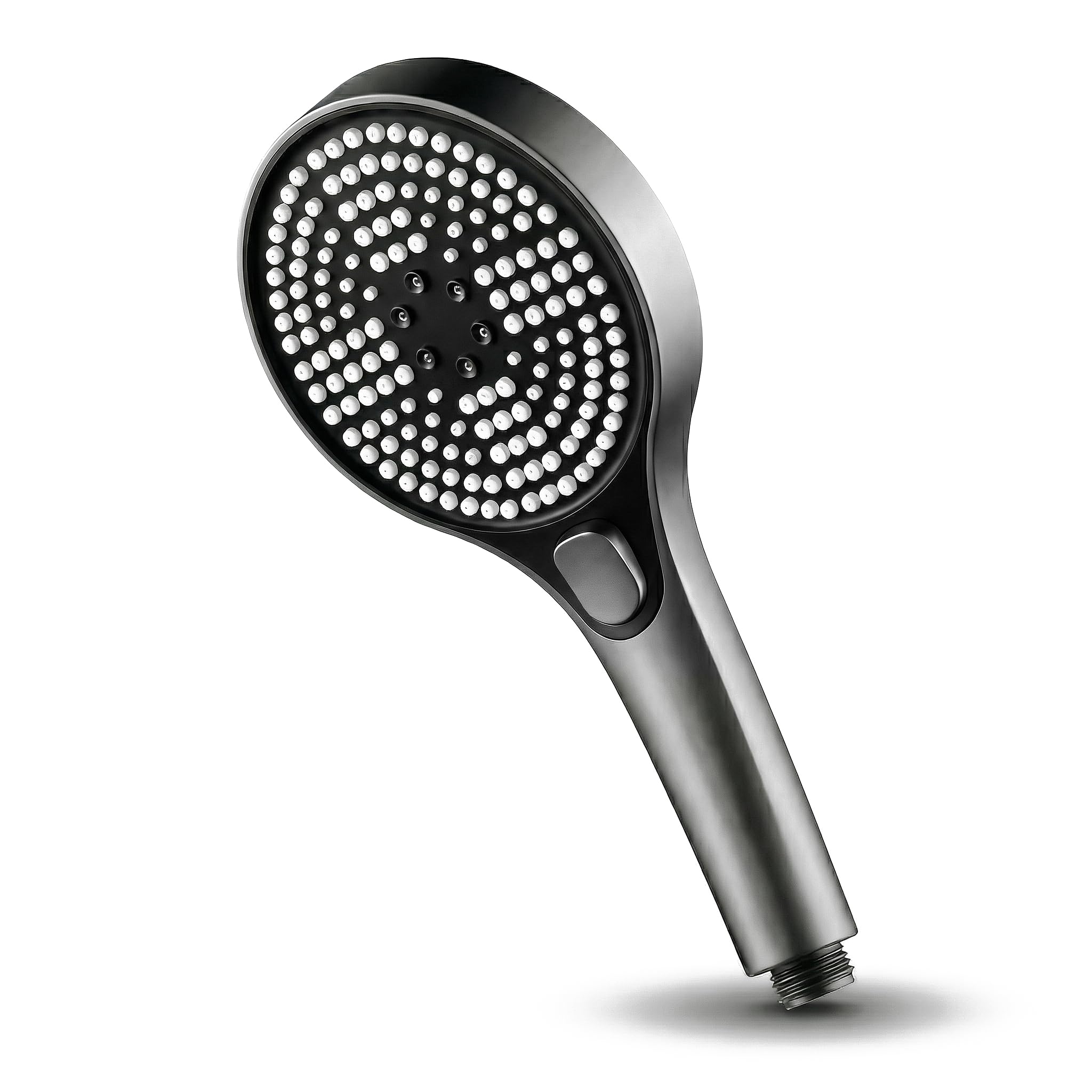 Soffione Doccia Alta Pressione Grigio Opaco, Doccino per Doccia Anticalcare con 3 Modalità di Getto, Doccetta per Doccia Risparmio Idrico, Design Moderno, Attacco Universale G1/2, Shower Head
