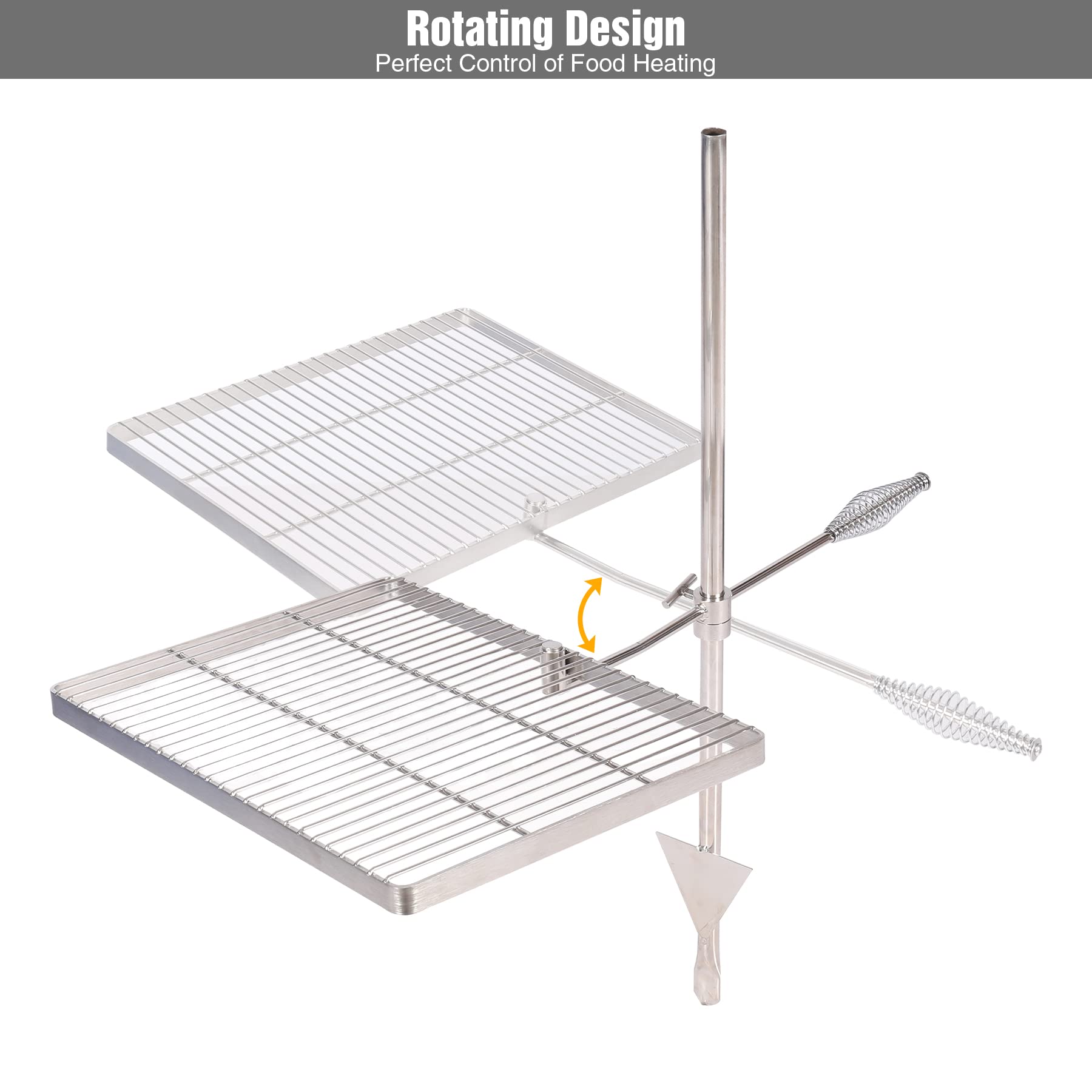 Feu De Camp Avec Grille De Cuisson Et Bancs Image stock - Image of