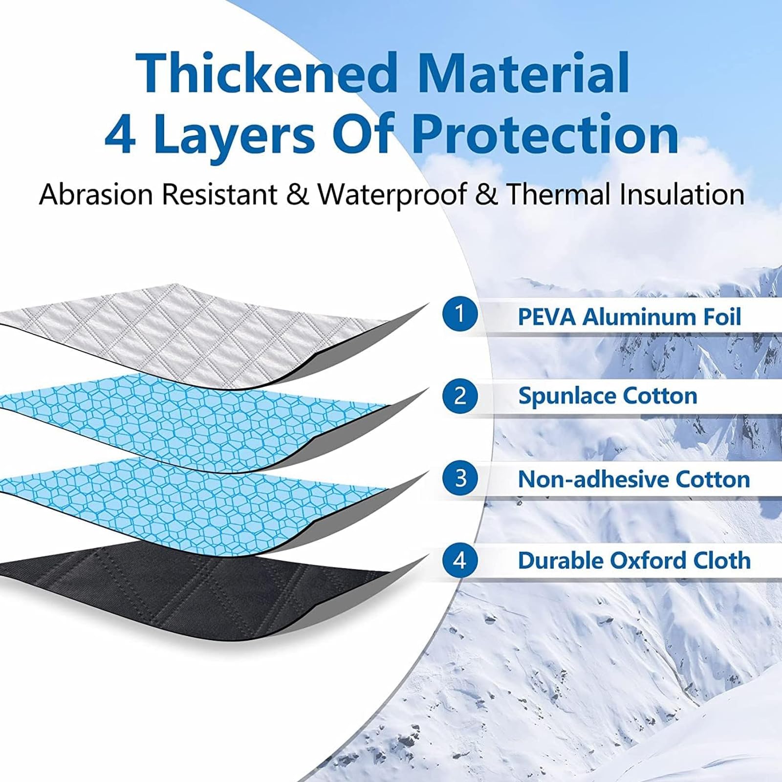 EEASSA Copertura Parabrezza Auto per MG HS/HS PHEV SUV, Protezione Parasole Inverno Copri Telo Antigelo Impermeabile Anti UV Sole Neve Ghiaccio Gelo Polvere Resistente