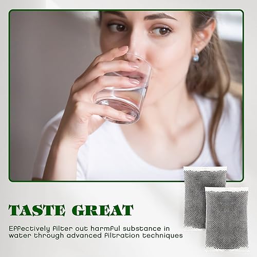 Miniatura 6 de Weewooday 50 filtros de agua de destilador de carbón activado, bolsas de filtro de carbón activado de repuesto de cáscara de coco compatibles con