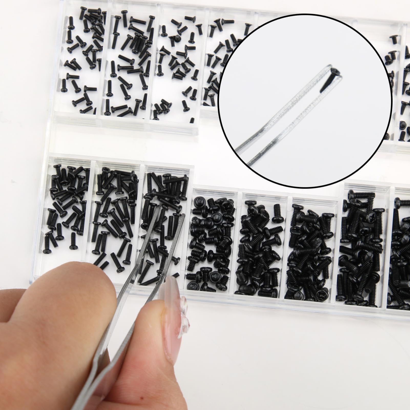 Micro Glasses Repair Kit - 500 Screws & Tools -6