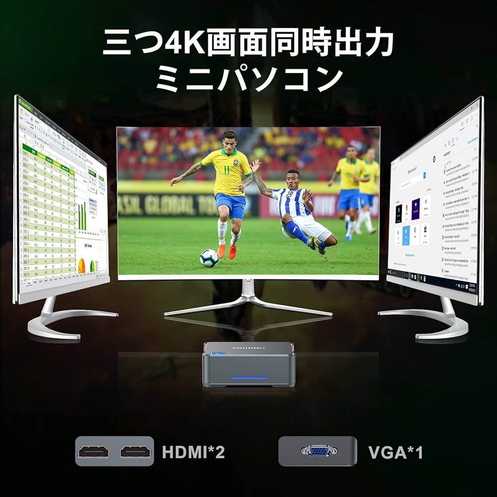 Amazon.co.jp: SNUNMU Windows 11搭載済み ミニpc 、J4125 8GB