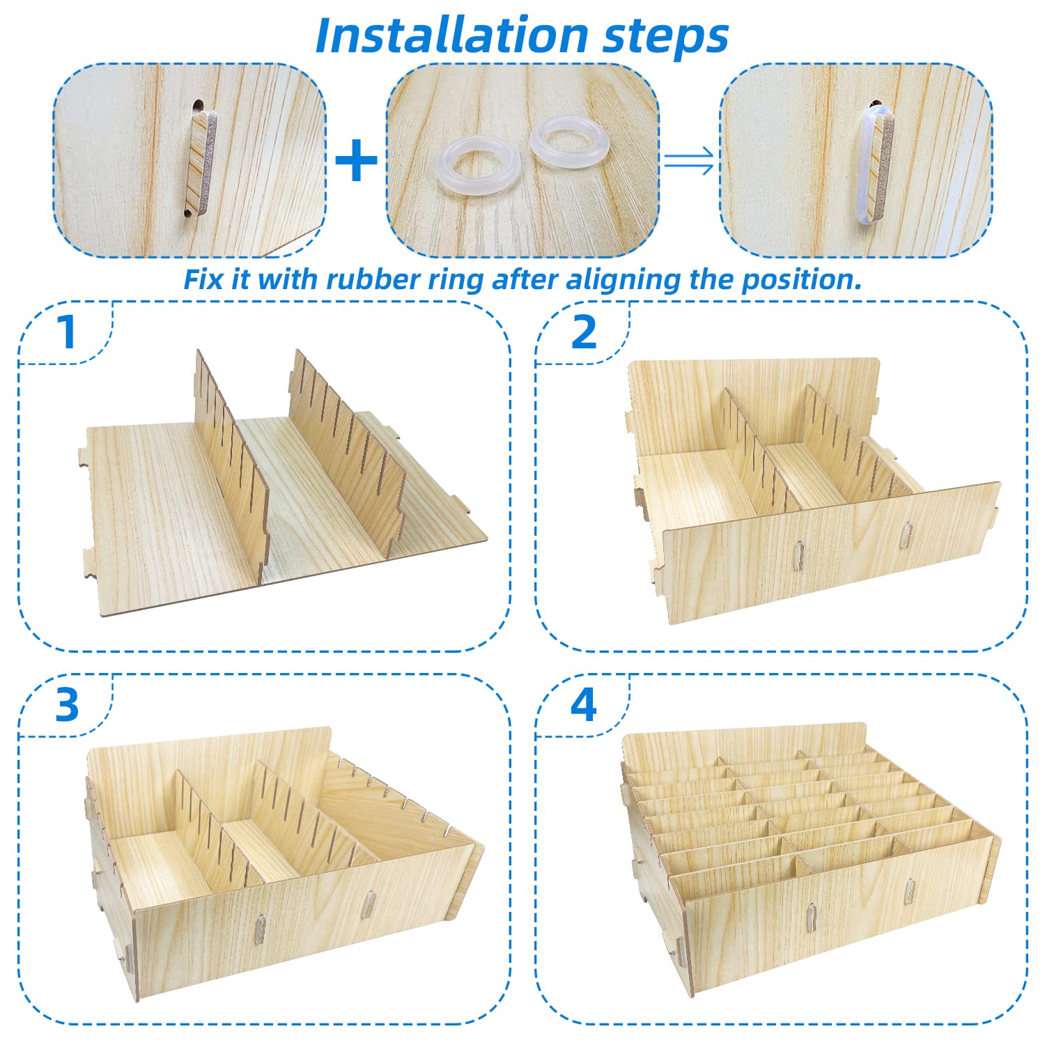Hejall Wooden Desktop Storage Box Mobile Phone Management Storage Box Creative Desktop Office Meeting Finishing Grid Multi Cell Phone Rack Display (24 grids)