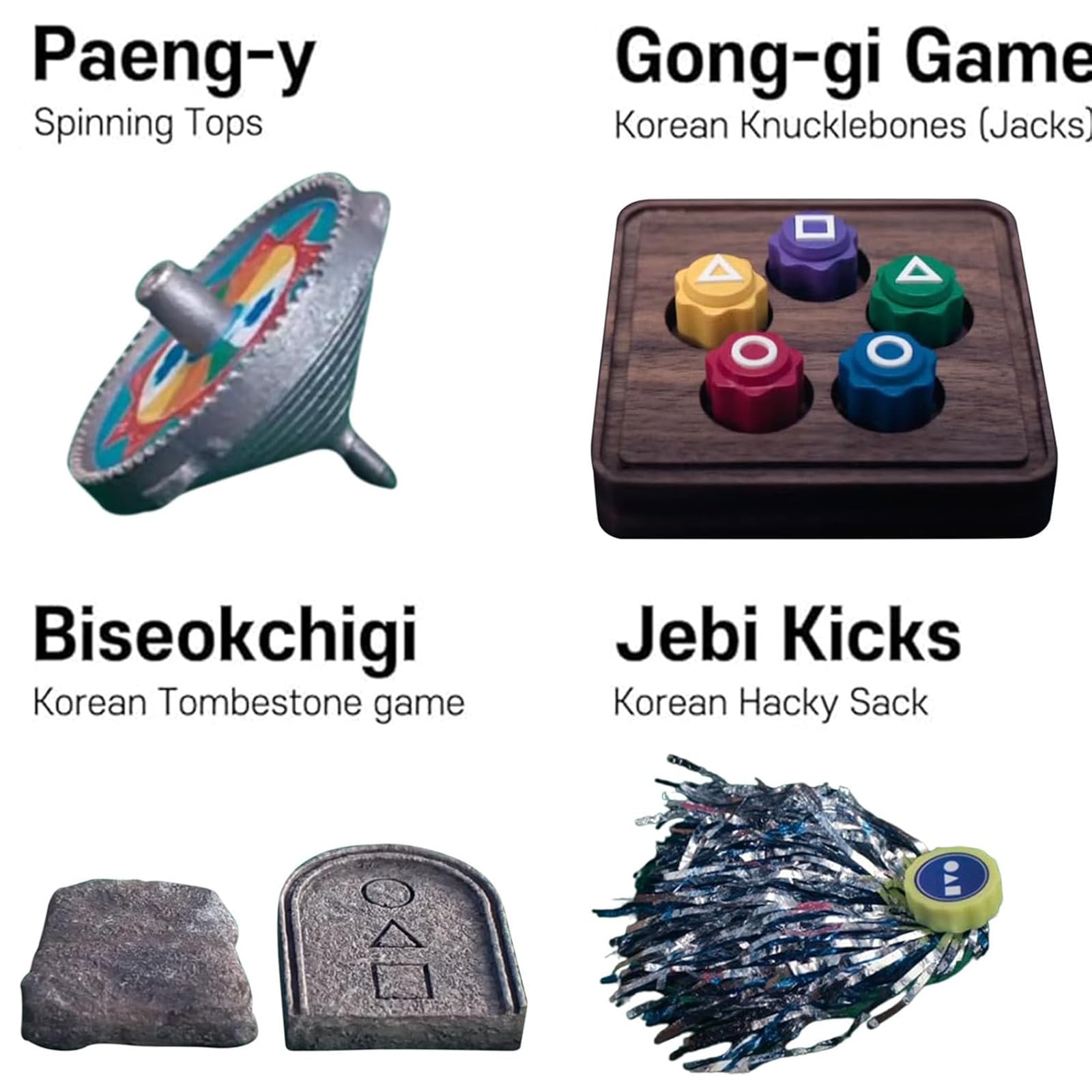 Gonggi Juego Tradicional Coreano de Piedras Jack Gonggi (E-8 Unidades)