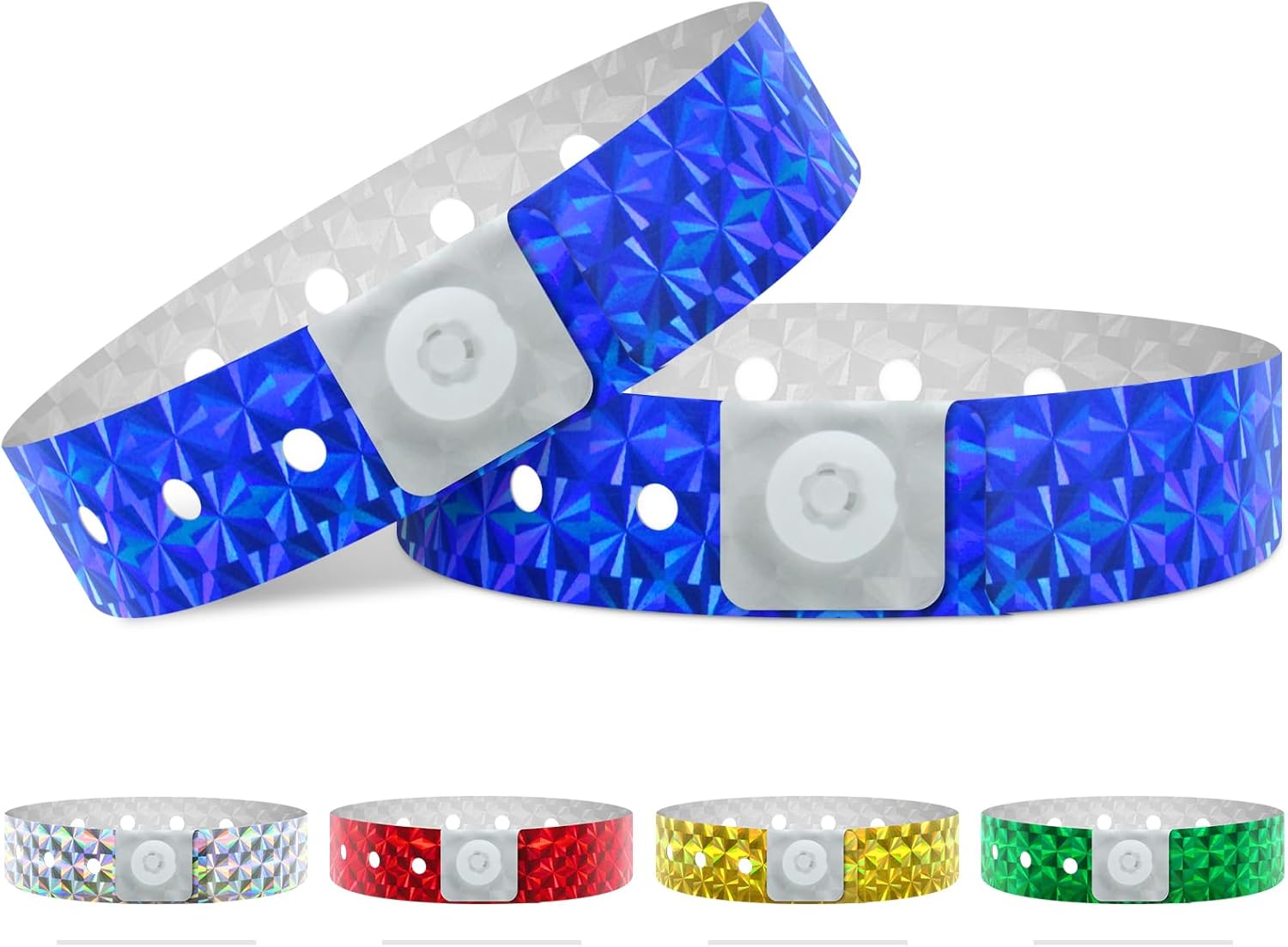 100 Pcs Plastic Holographic Wristbands, Party Wristbands
