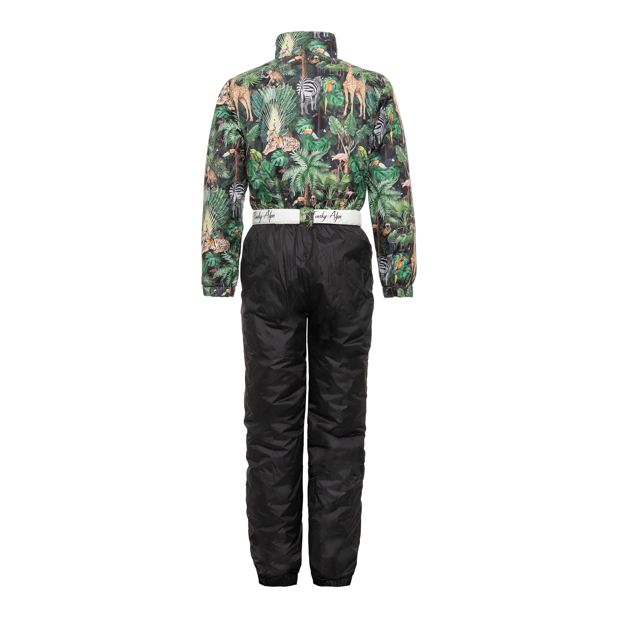 Jungle Skianzug - Unisex Dschungel Retro-Ski-Outfit - Wind- und wasserdicht - Perfekt für Après-Ski - Erhältlich in den Größen S bis XXL