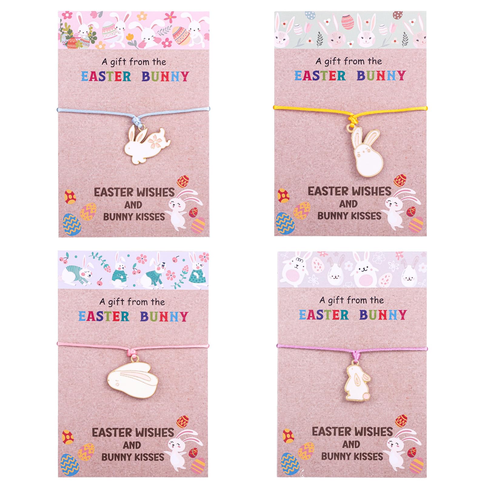 Pulseras de Conejo joyas de conejito colgante regalos de Pascua para adolescentes 5