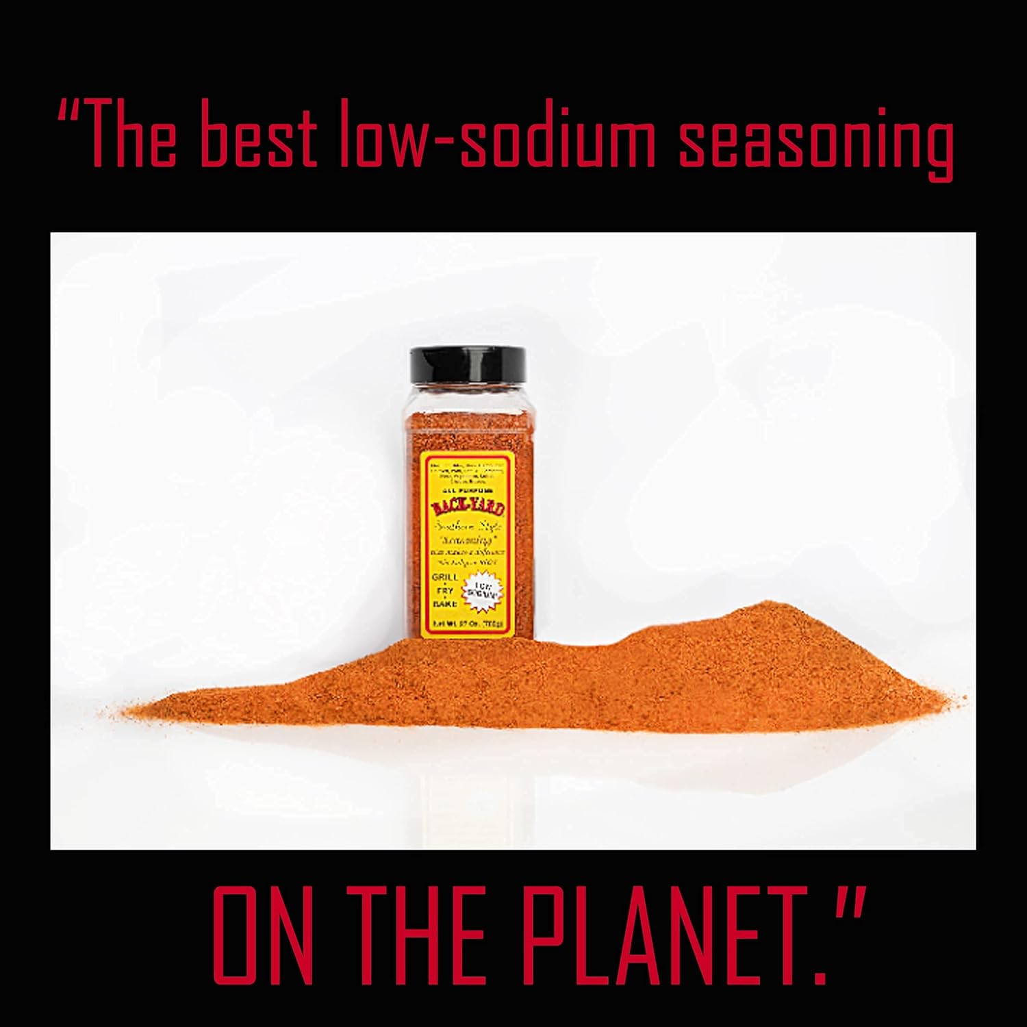 #1 All Purpose Seasoning | BACK-YARD Southern Style Original 27 oz | Value Size - RESTAURANT PACK | Sprinkle on Steak Seasoning, Poultry Seasoning, Fish Seasoning, Vegetable Seasoning | Low Sodium (27 oz, 3)