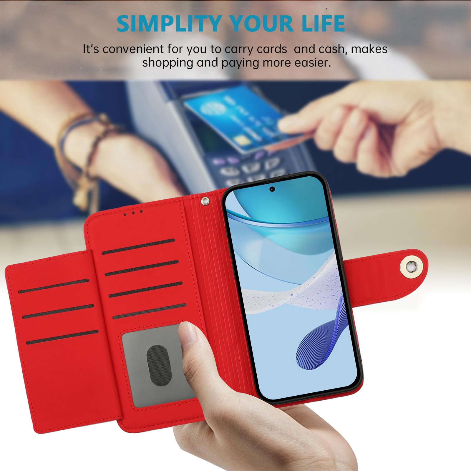 MOJIA Case For Honor 200, Premium PU Leather Wallet Case Flip Phone - View #4