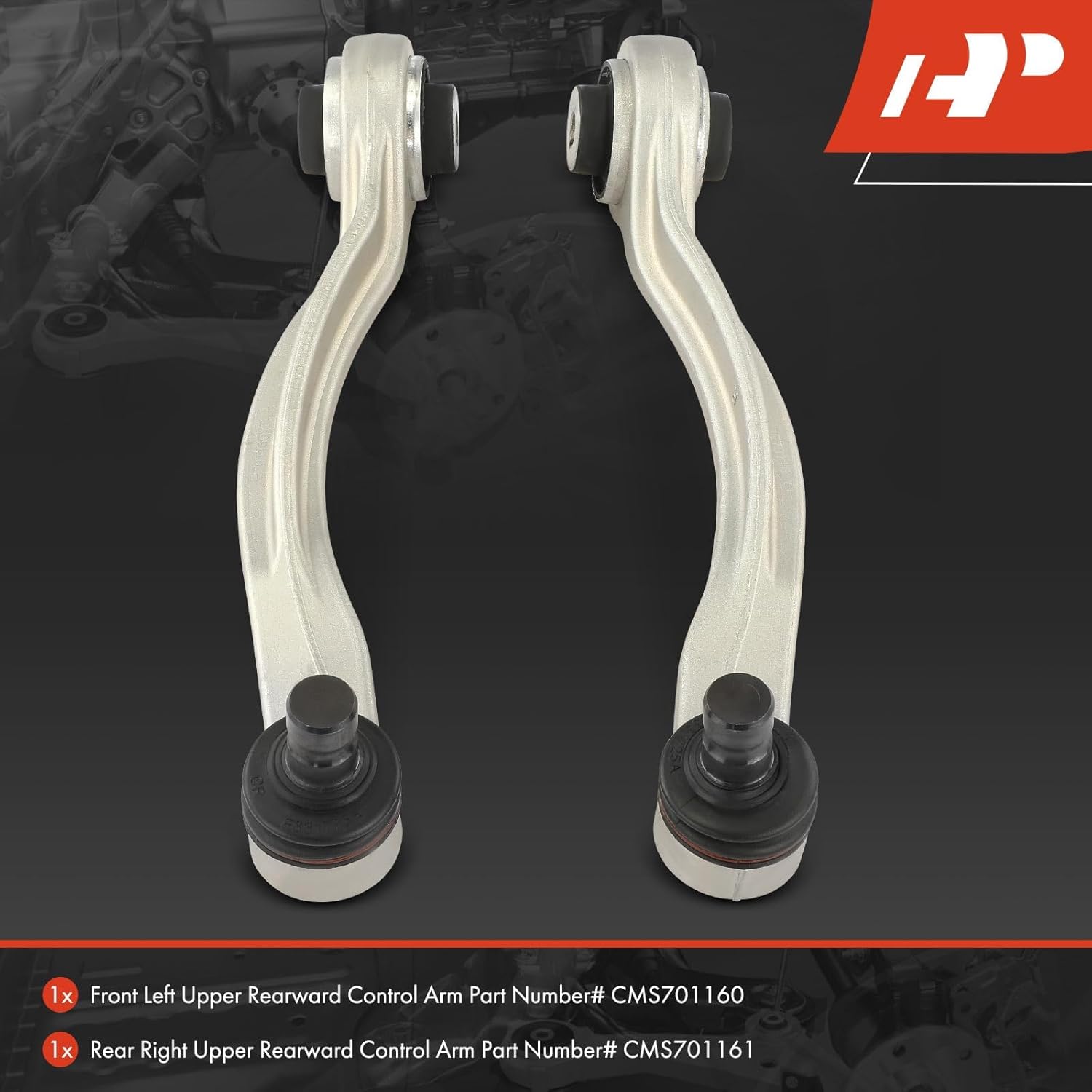 A-Premium 2 x Front Upper Rearward Control Arm, with Ball Joint & Bushing, Compatible with Audi Q5 2018-2022, Q7 2017-2022, SQ5 2018-2022 & Porsche Cayenne 2019-2020