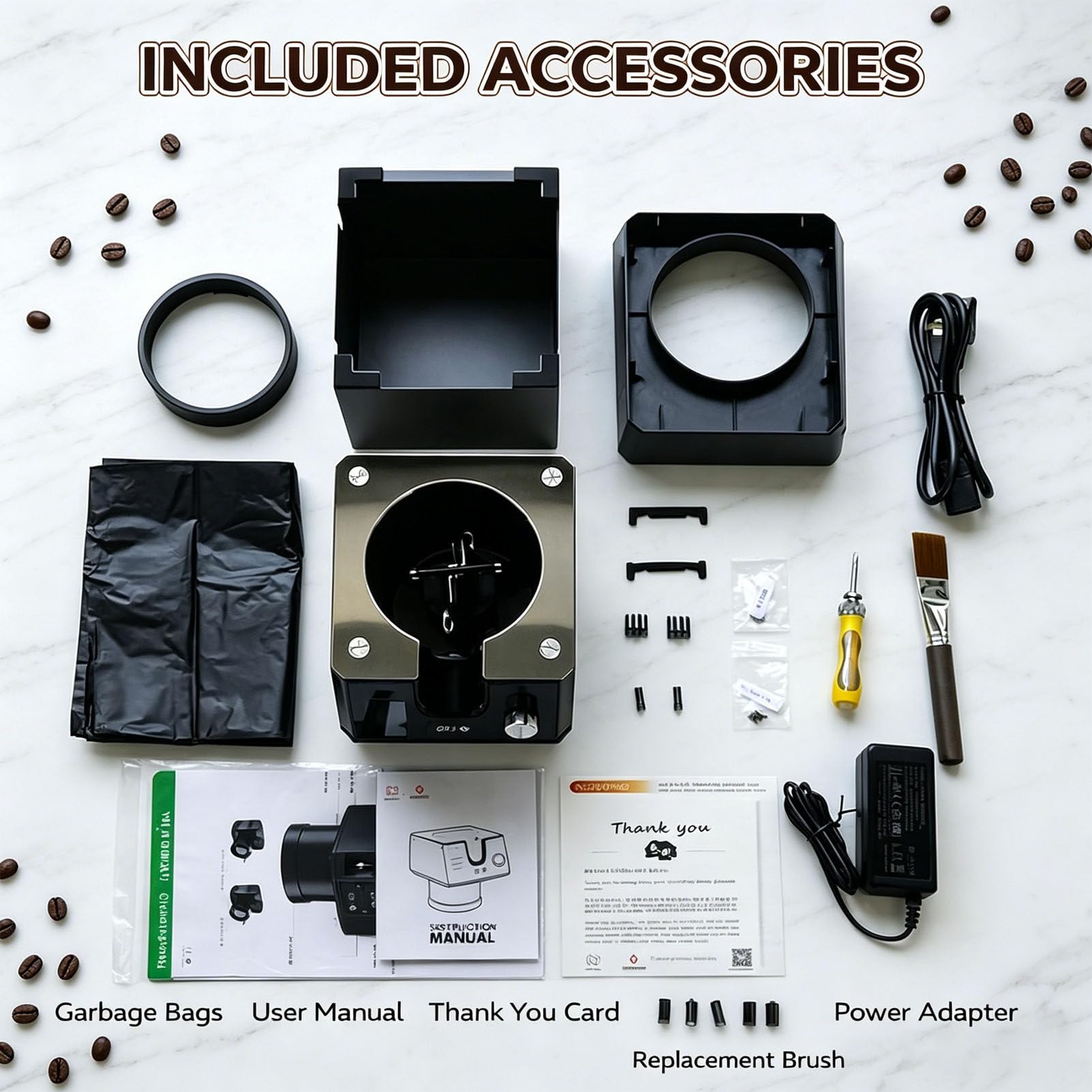 Limpiador automático de Molinillo de café Espresso con Cabezales reemplazables, máquina de Limpieza de portafiltros Segura y fácil para un Flujo de Trabajo de Espresso más rápido 110V