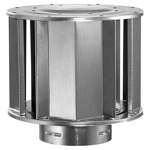 DuraVent 4GVVTH 4 In Diameter 8 In Tall Steel Type B Gas Vent High Wind Rain Cap w/ DuraLock System Seal to Protect Piping from Debris, Wind, & Birds