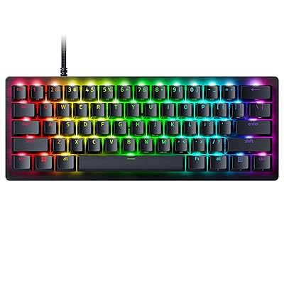 Razer Huntsman V3 Pro Mini 60% Esports Gaming Keyboard: Analog Optical Switches - Razer Snap Tap - Rapid Trigger - Adjustable Actuation - Dual-Purpose Mod Keys - Doubleshot PBT Keycaps - Black