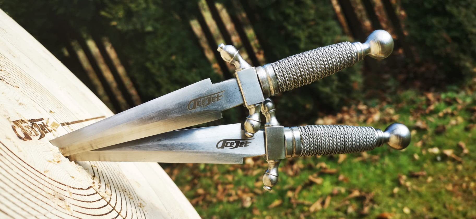 ACEJET STUMP HUNTER SHADOW Steel throwing knives - Set of 3