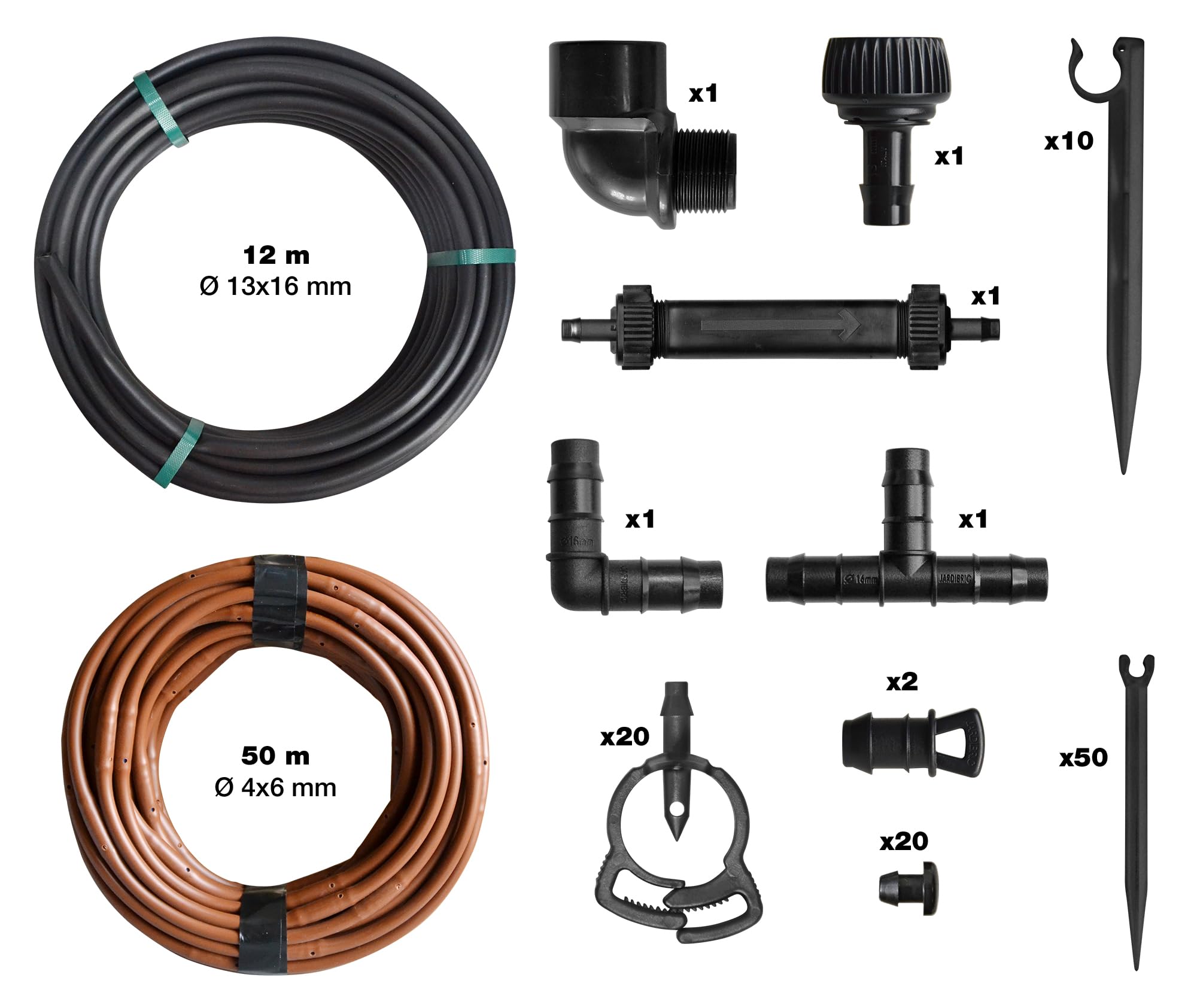 Jardibric - Kit Goutte à Goutte Gravitaire 50 m² - Système Irrigation Sans Pression - Arrosage Potager