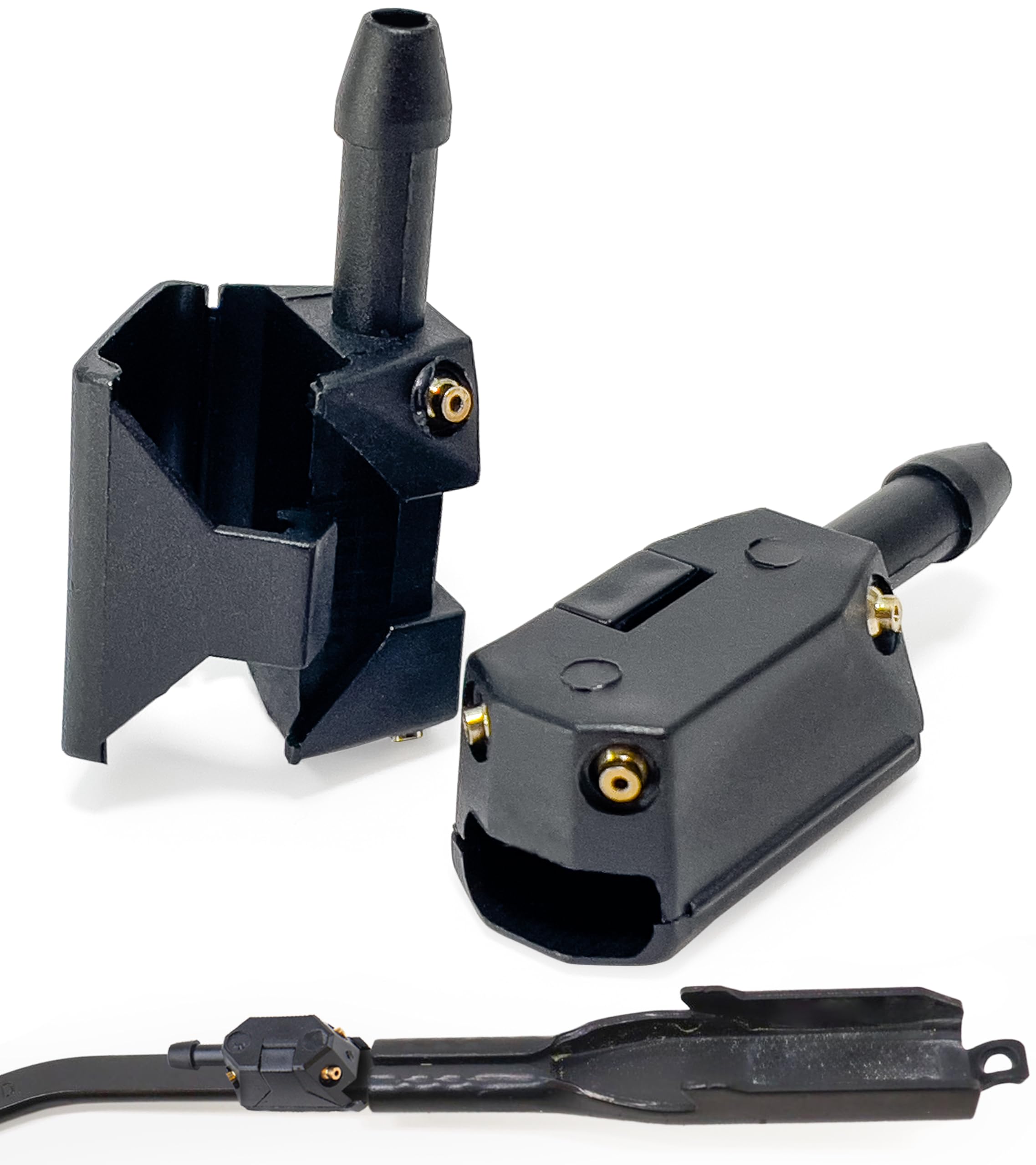 Click&Fit Boquillas universales para limpiaparabrisas de camioneta compatible con Ford Transit, Mercedes, Sprinter, VW, Crafter Fiat, Ducato, Volvo, DAF, Scania, Iveco, para brazo de limpiaparabrisas