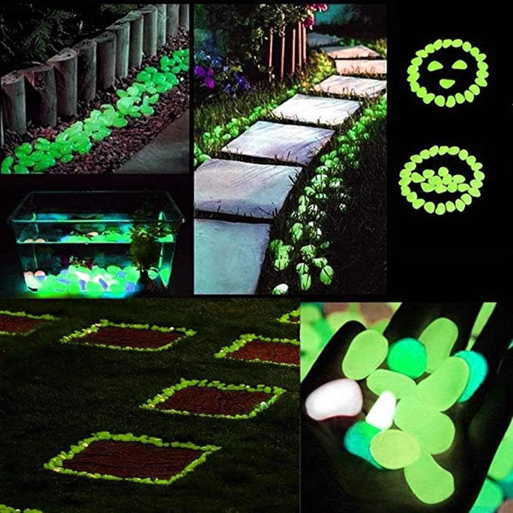 Glowing Stone Purple Luminous Rocks, Indoor and Outdoor Decoration with Luminous Rocks, Garden Lawn Yard Aquarium Walkway Fish Tank Decoration (Size : 400PCS)