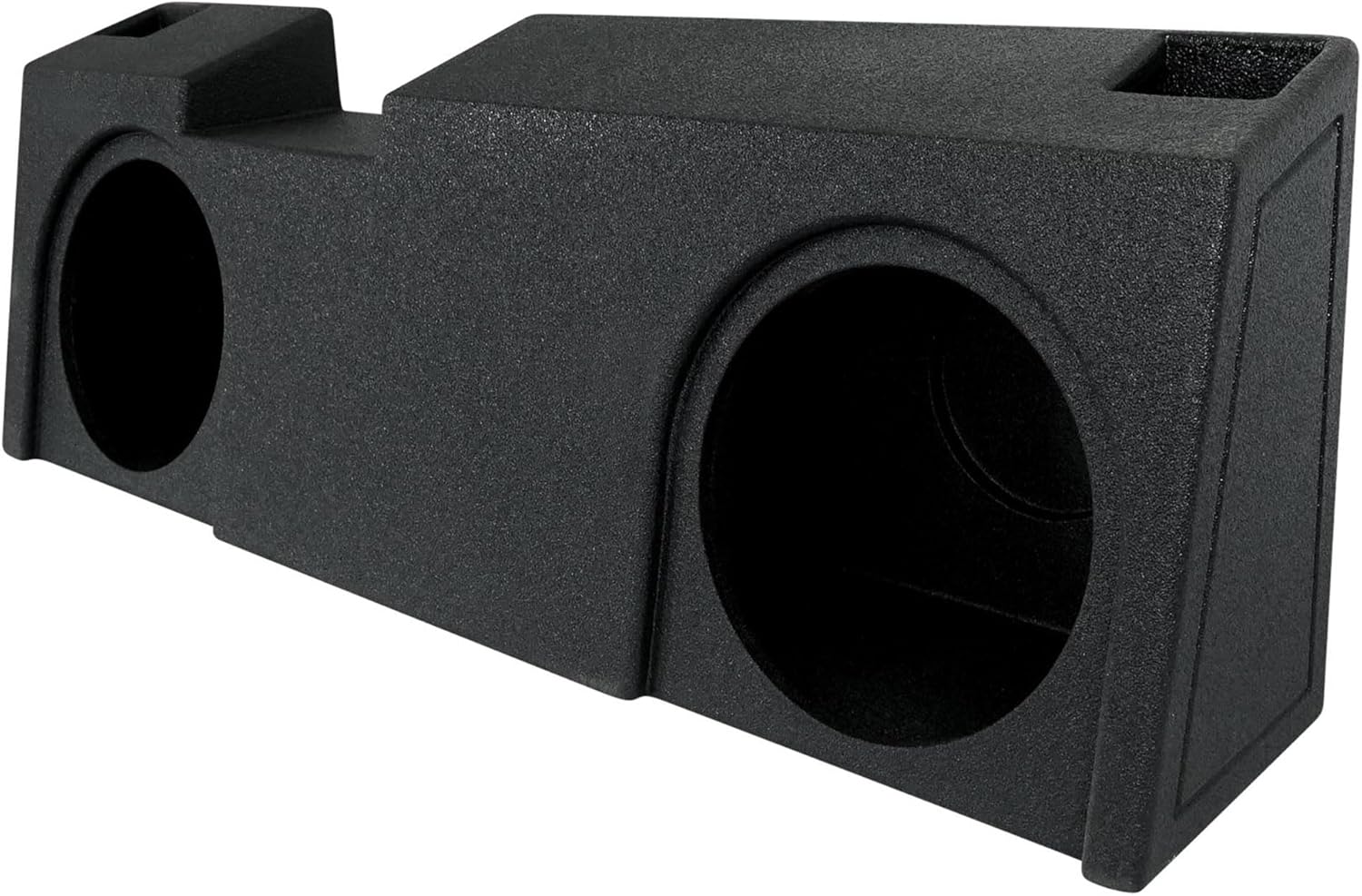 QPower Dual 10in Underseat Upfire Subwoofer Enclosure, QBomb Ported Sub Box Compatible with Chevy Silverado Crew & Double Cab, GMC Sierra Crew & Double Cab 2019-2026