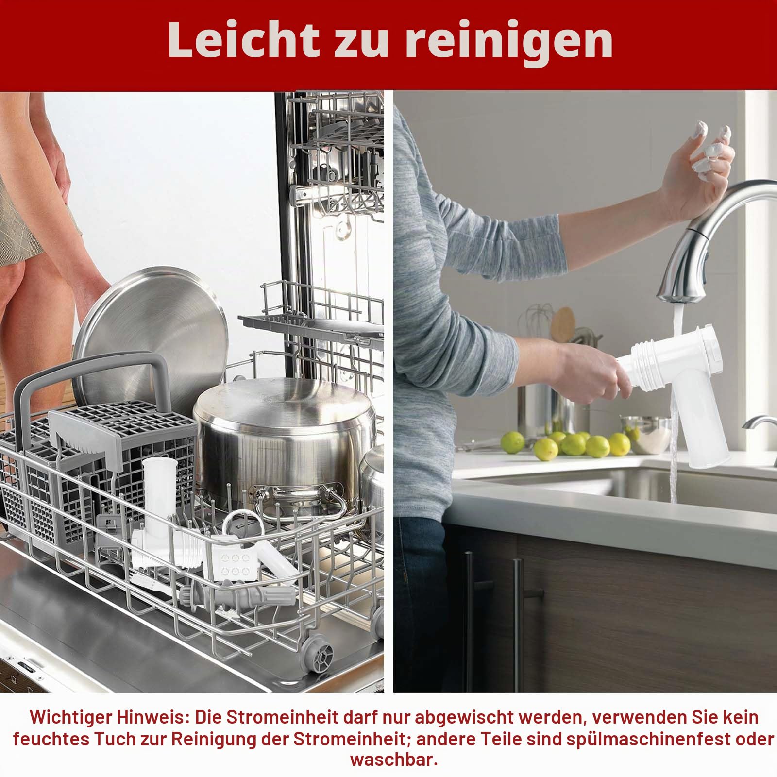 Nudelaufsatz kompatibel mit Kitchen Aid Standmixer, 6 Nudelformen, 6 in 1 Nudelkocheraufsätze